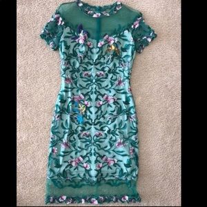 Green floral dress